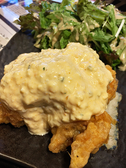 Fried Chicken with Vinegar and Tartar Sauce