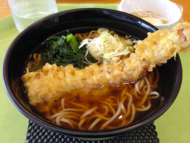 Soba Noodles in Soup with Chikuwa Surimi Tempra