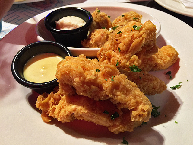 CHICKEN FINGERS with FRIDAYS MUSHROOMS