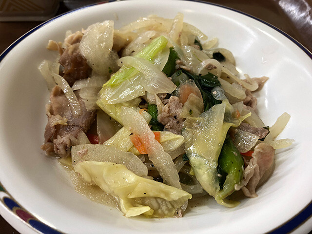 Stir-Fried Pork and Spring Vegetables with Salt