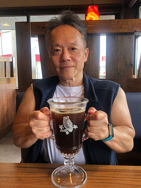 Dr. MaCHO with Iced Coffee