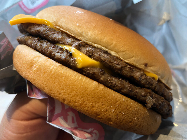 Protruding Double Cheeseburger