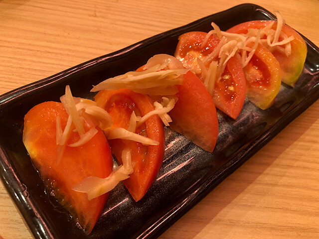 Sliced Tomato with Pickled Ginger