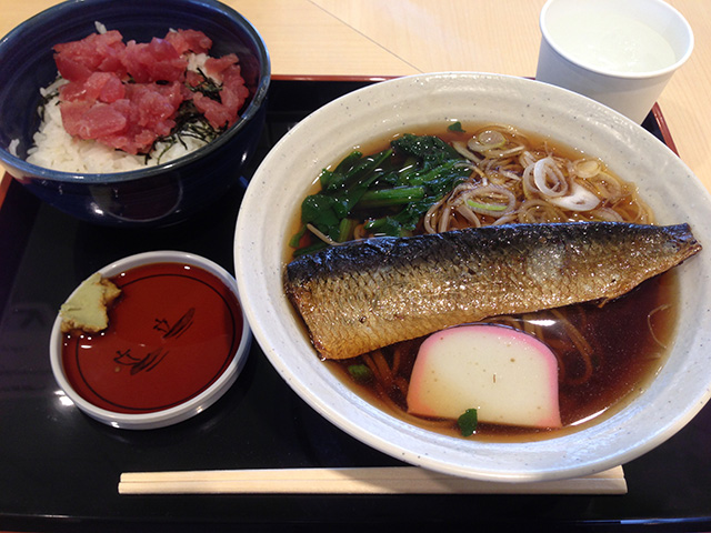 Herring Soba and Tuna Rice Bowl