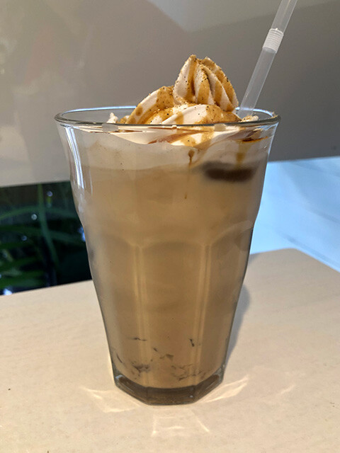 Warabi Mochi Drink with Kuromitsu and Kinako