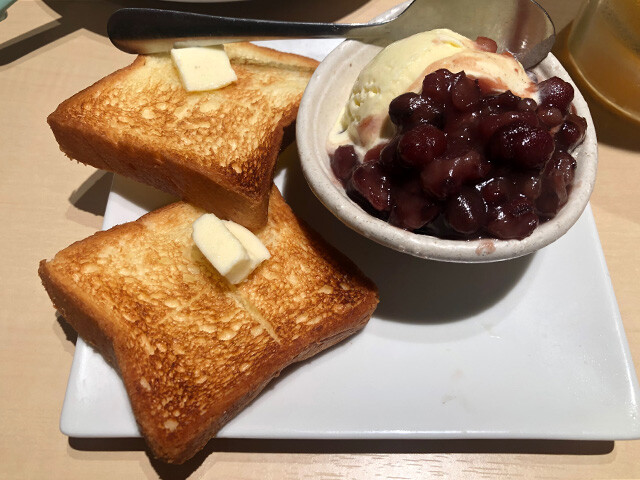 Toast with Red Bean Paste and Butter