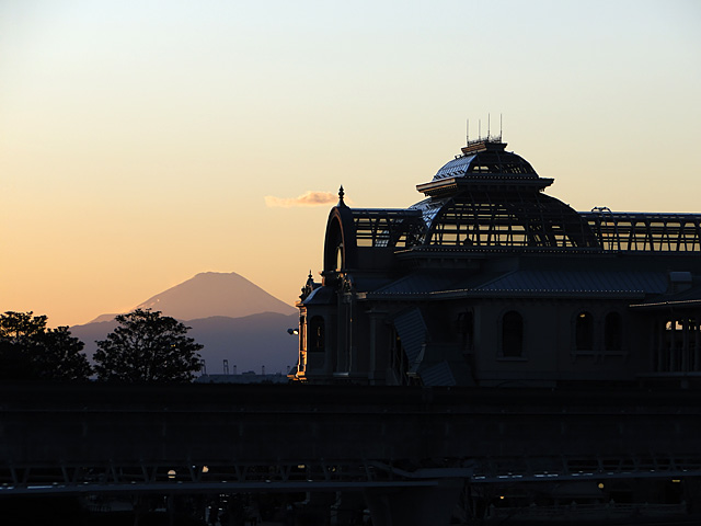 Mt. Fuji and Tokyo Disneyland Station