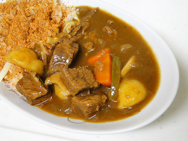 Homemade Low Fat Beef Curry with Cheese