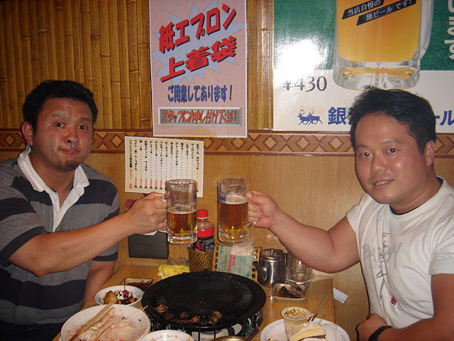 Mr. Taka and Dr. MaCHO at Takeya Honten