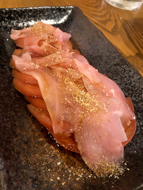 Sliced Tomato with Pickled Ginger