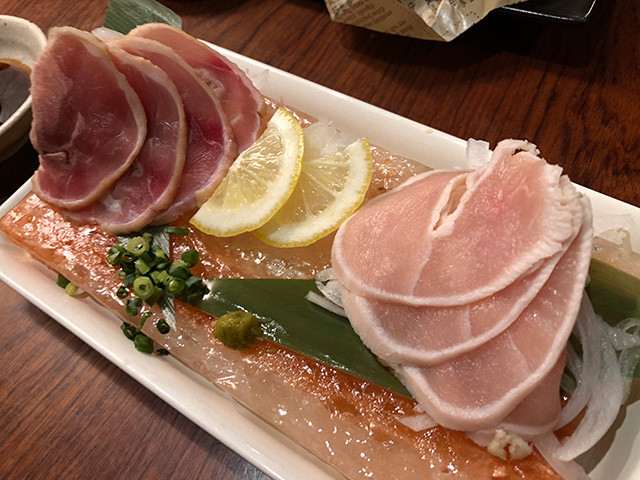 Seared Sosyu Beni Rakumi Chicken with Ponzu Sauce with Liver