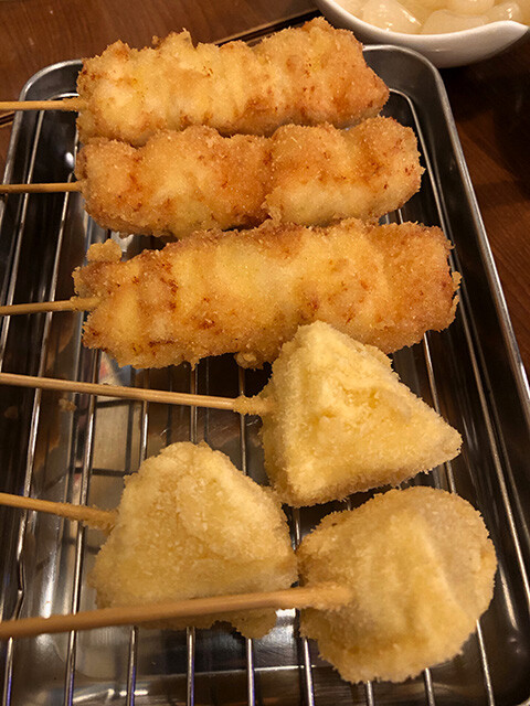 Chicken and Cheese Kushikatsu