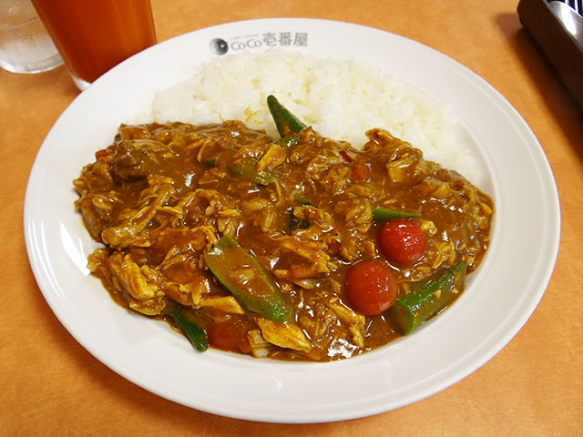 Chicken and Summer Vegetables Curry with Stewed Chicken