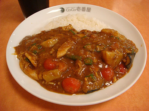 Half Order Pork Curry with Stewed Chicken and Summer Vegetables