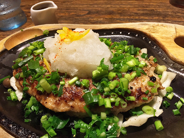 Hamburger Steak with Ponzu Sauce and Grated Japanese Radish