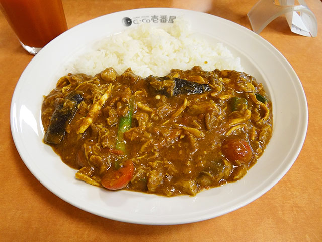 Chicken and Summer Vegetables Curry with Stewed Chicken