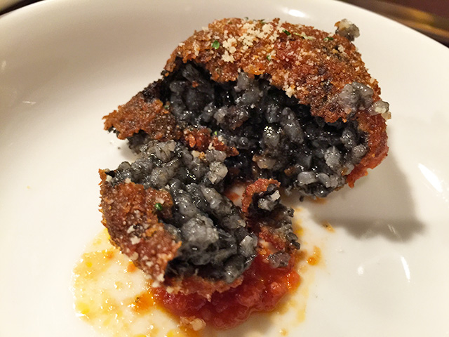 Squid Ink Rice Croquette