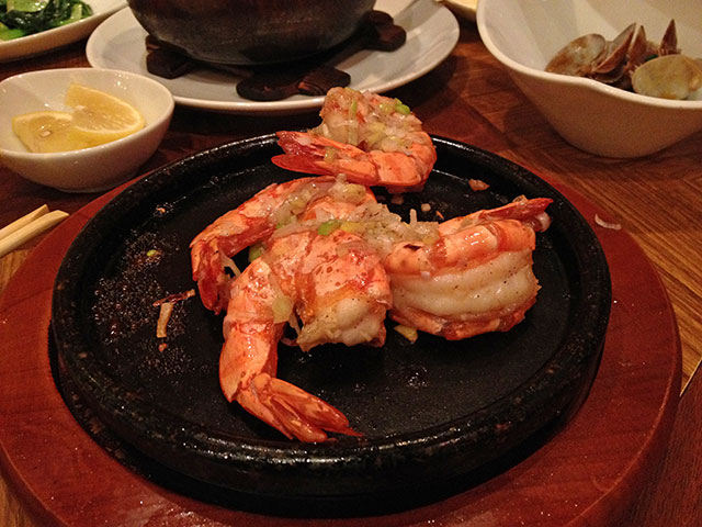 Stir-Fried Large Prawns