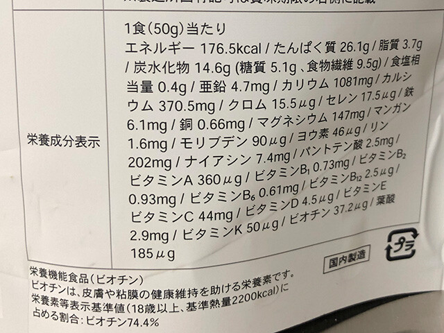 Nutrition Facts Label