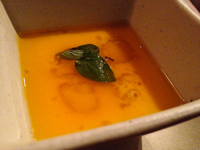 Chinese Almond Jelly with Mango Sauce