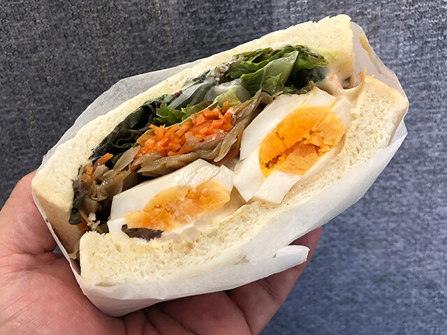 Burdock Root and Seasoned Egg Sandwich