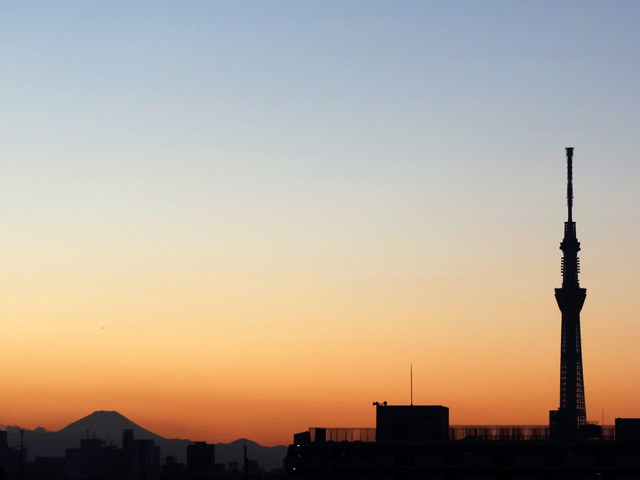 Mt. Fuji and TOKYO SKY TREE