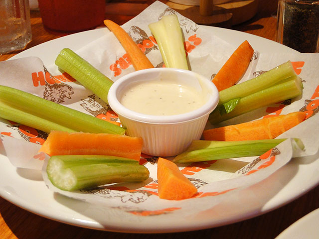 Celery and Carrot with Blue Cheese