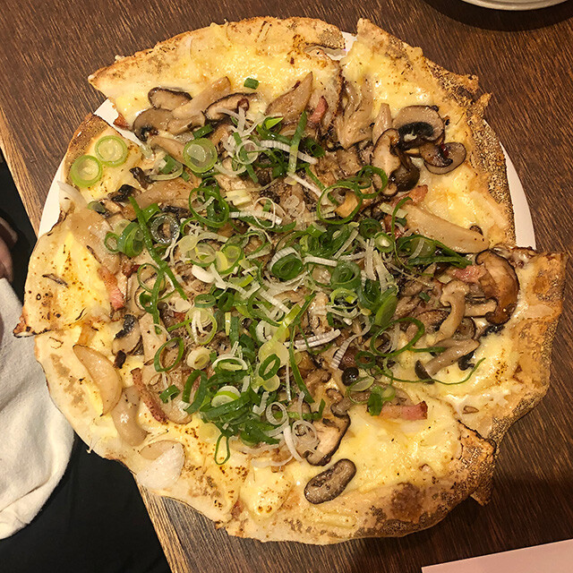 Japanese Pizza with Rich Mushrooms