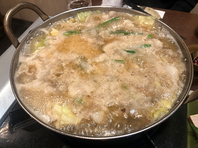 Motsunabe with Grated Japanese Yam