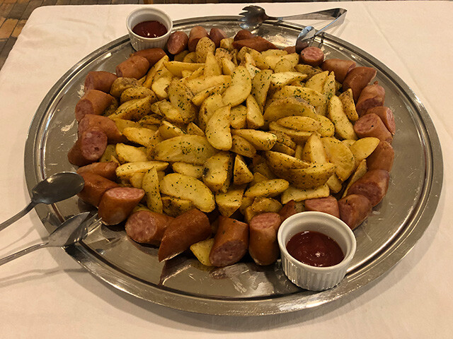 French Fries and Sausage Platter