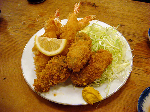Fried Shrimps and Oysters