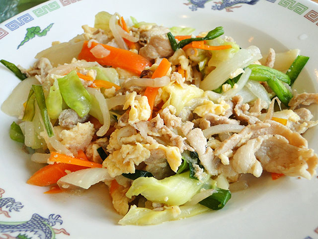 Okinawa-Style Stir Fried Vegetables and Dried Gluten