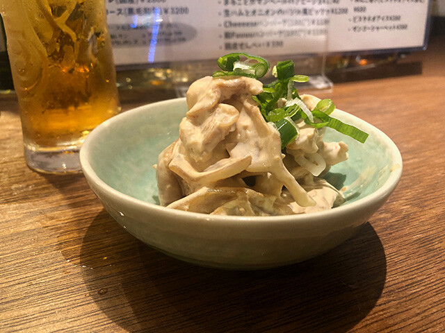 Chicken Cartilage Dressed with Miso and Mayonnaise