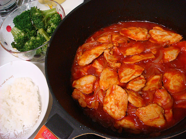 Stewed Chichen Breast with Ketchup