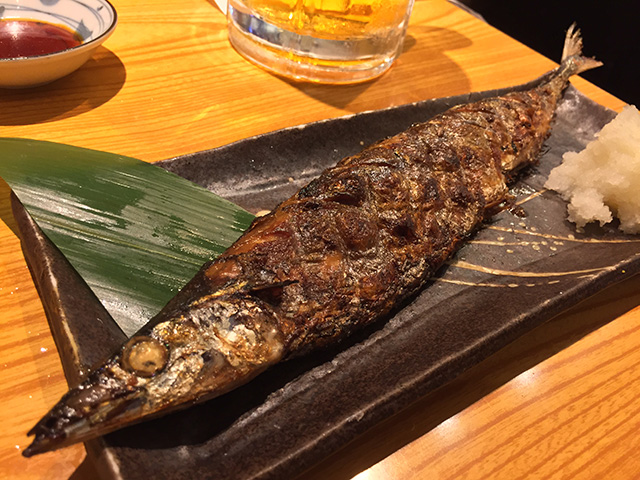 Broiled Saury with Salt