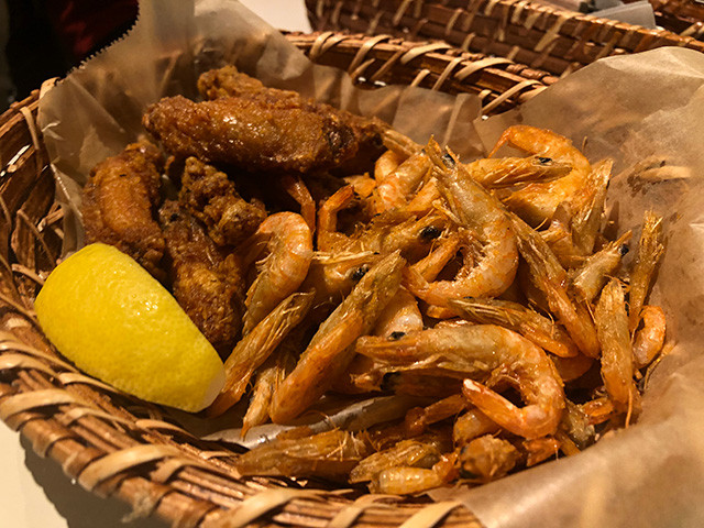 Fried Shrimps and Chicken Wings