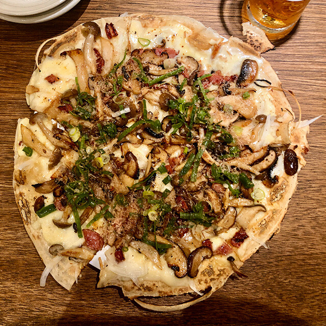 Japanese Pizza with Rich Mushrooms
