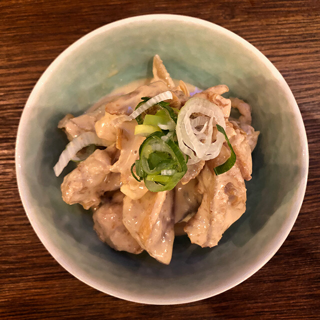 Chicken Cartilage Dressed with Miso and Mayonnaise