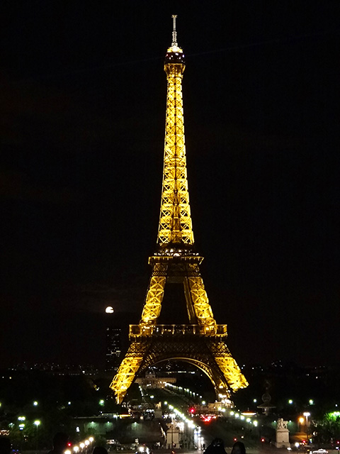 Eiffel Tower with Moon