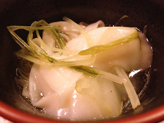 Kishimen Noodles and Rice Cake