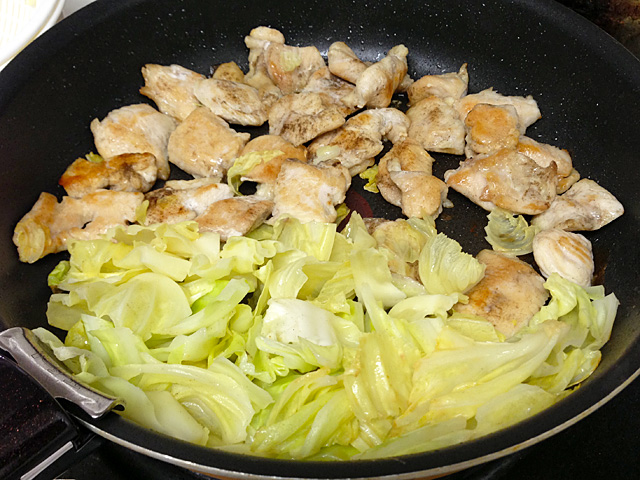 Pan-Fried Chicken and Cabbage