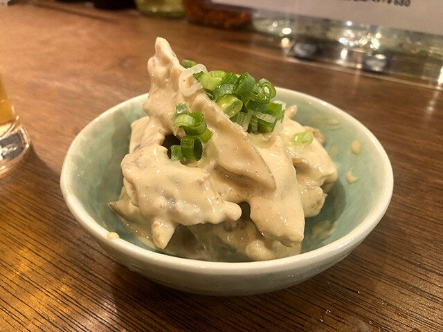 Chicken Cartilage Dressed with Miso and Mayonnaise