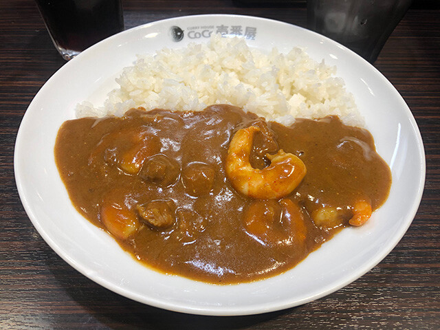 Small Beef Curry with Stewed Shrimps