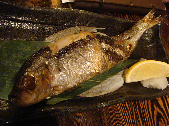 Herring grilled with Salt