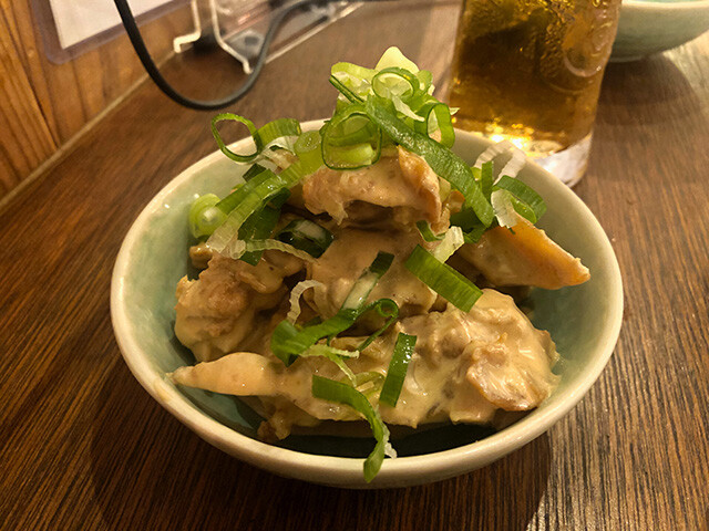 Chicken Cartilage Dressed with Miso and Mayonnaise