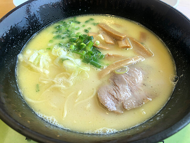 Ramen Noodles in Chicken Broth Soup