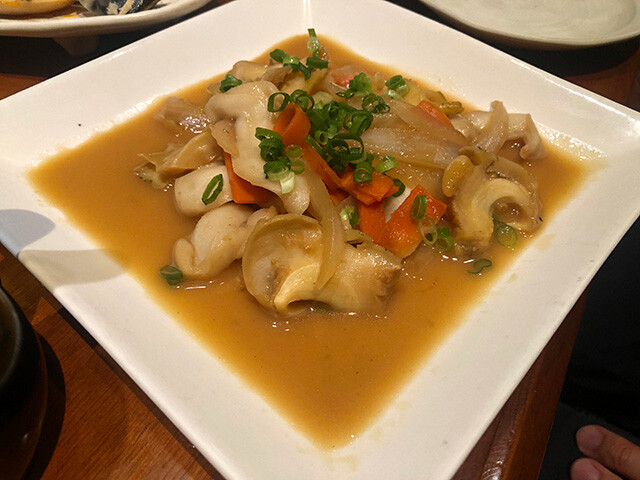 Fried Whelk and Octopus with Garlic