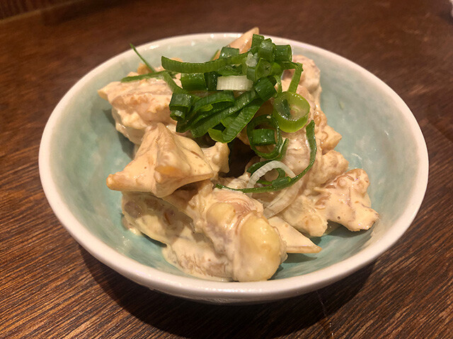 Chicken Cartilage Dressed with Miso and Mayonnaise