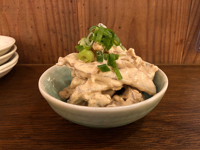 Chicken Cartilage Dressed with Miso and Mayonnaise