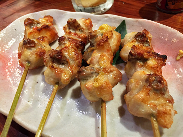 Broied Skewered Chicken Tail